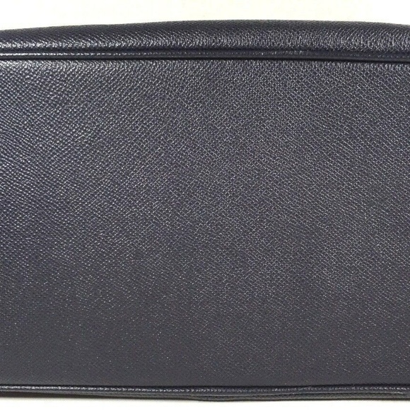 Coach Kitt Carryall Tote Blue Crossgrain Leather - Picture 5 of 8